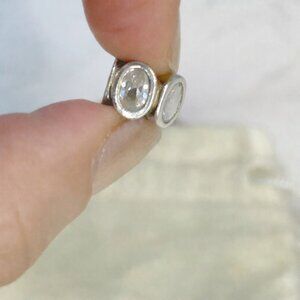 ✨ Retired Pandora Oval Lights Charm | Sterling Silver & Clear CZ ✨